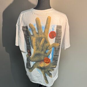 Cactus Jack by Travis Scott White Tee with Yellow Hand Graphic